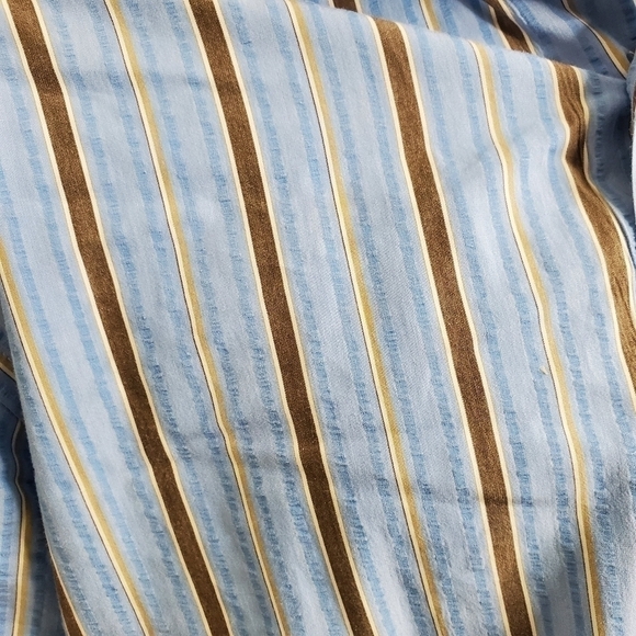 Faconnable Shirt Men XL Oxdord Striped Club Deauville Button Up Front - Picture 4 of 13